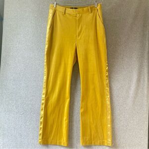 7 For All Mankind Gold Yellow Velvet Trouser Pants sz. 31 #QQ